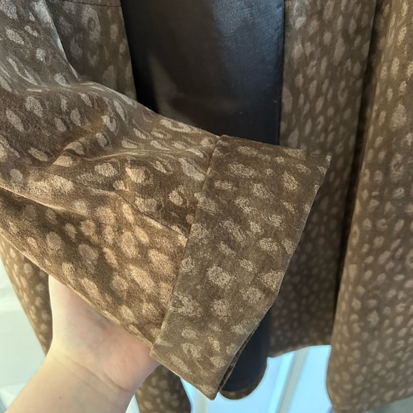 Vintage Vera Pelle Leopard Suede Coat - Picture 3 of 7